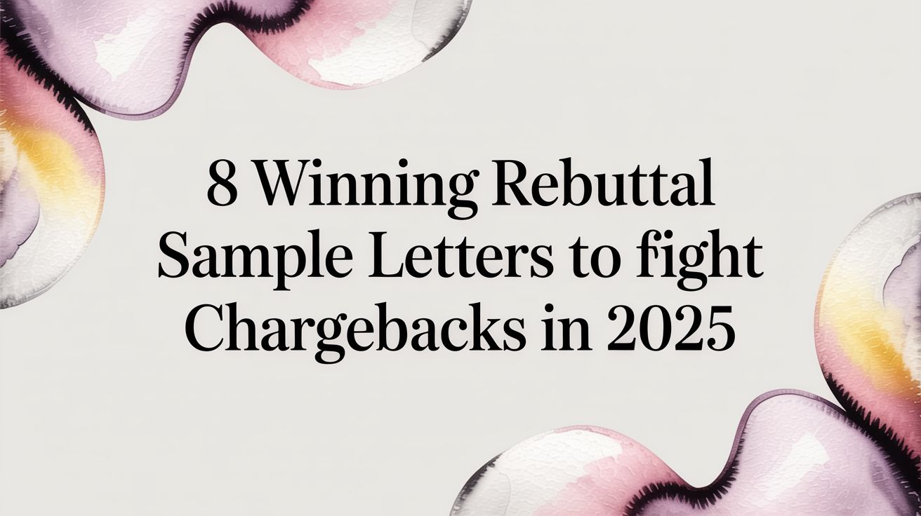 8 Winning Rebuttal Sample Letters to Fight Chargebacks in 2025