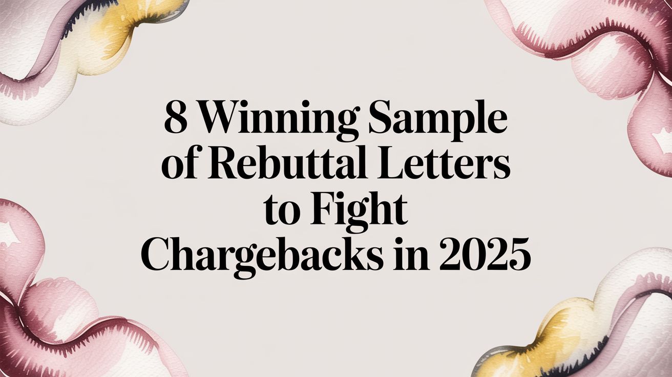 8 Winning Sample of Rebuttal Letters to Fight Chargebacks in 2025