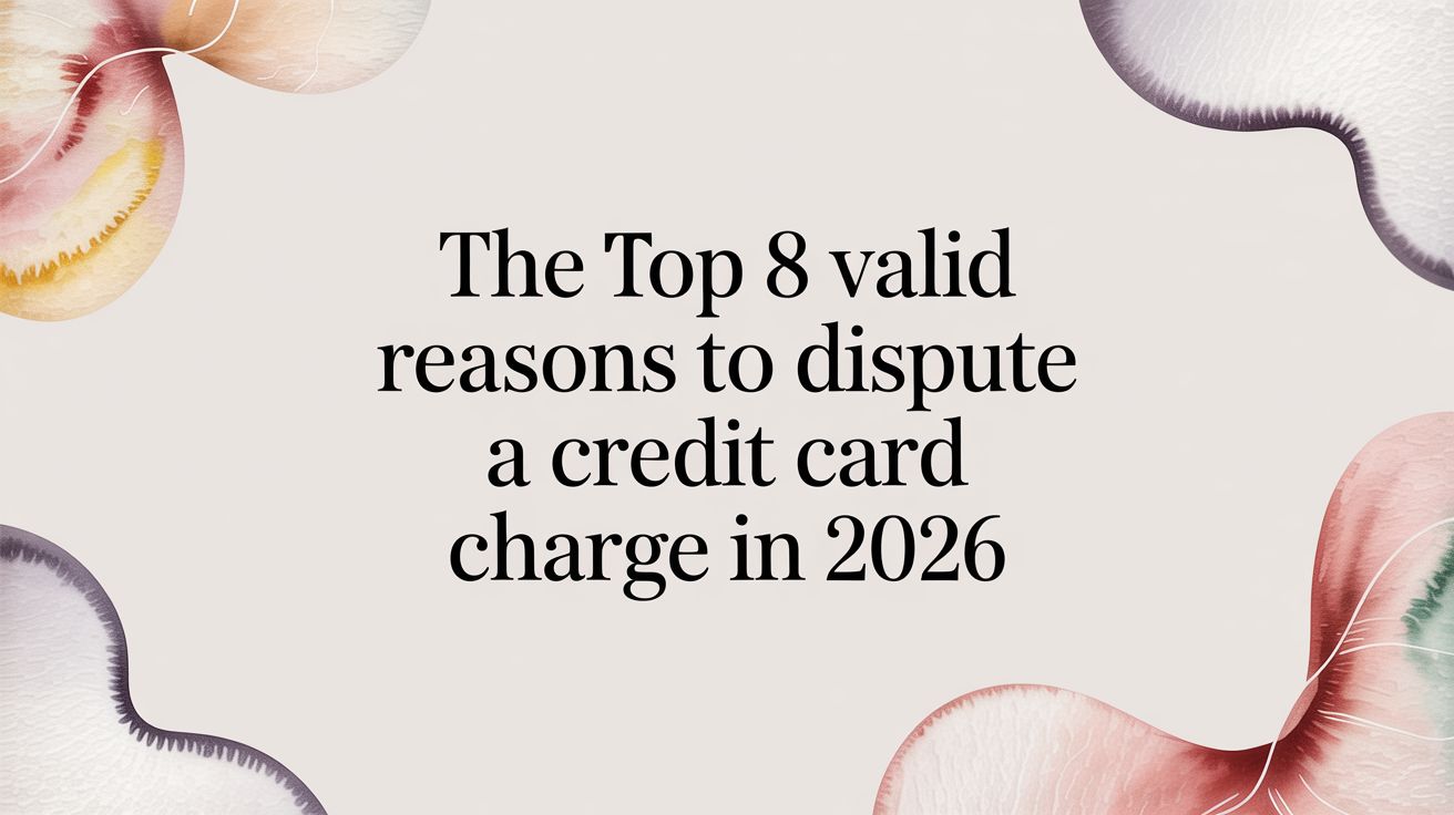 The Top 8 Valid Reasons to Dispute a Credit Card Charge in 2026