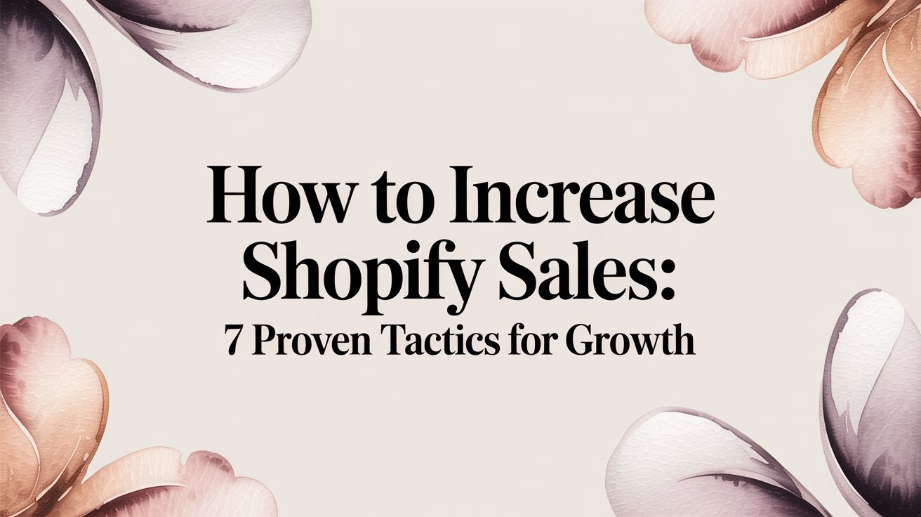 How to increase shopify sales: 7 proven tactics for growth