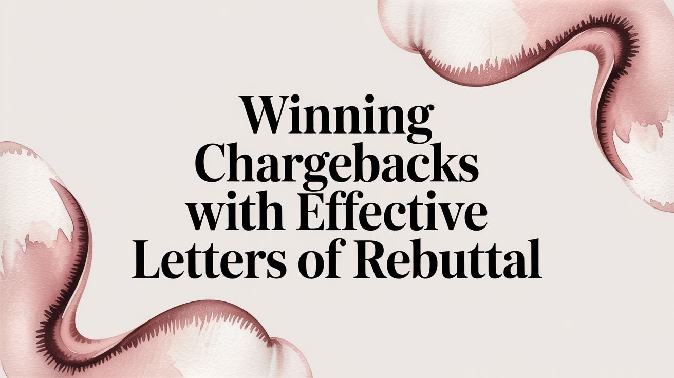 Winning Chargebacks With Effective Letters of Rebuttal