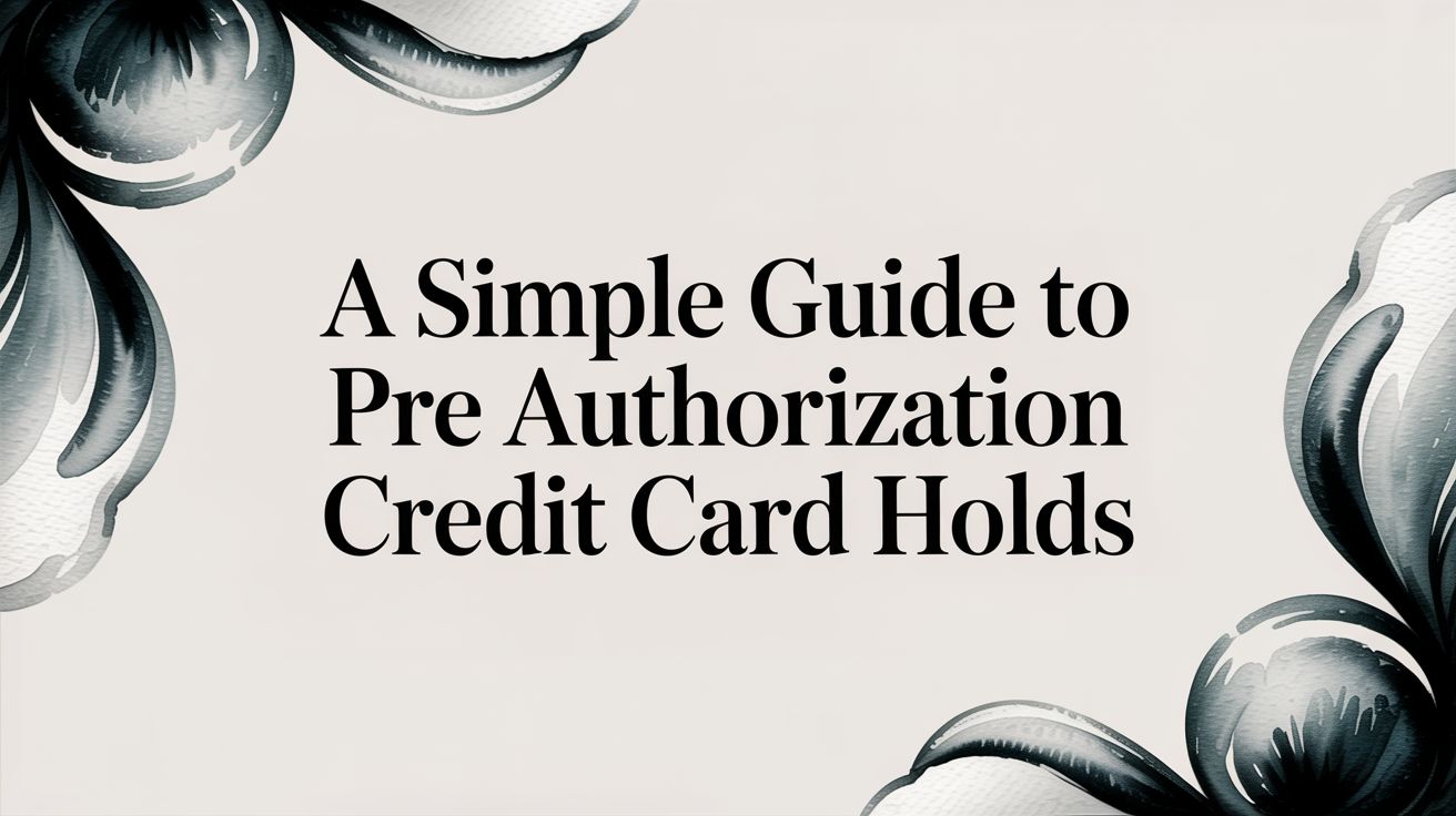 A Simple Guide to Pre Authorization Credit Card Holds
