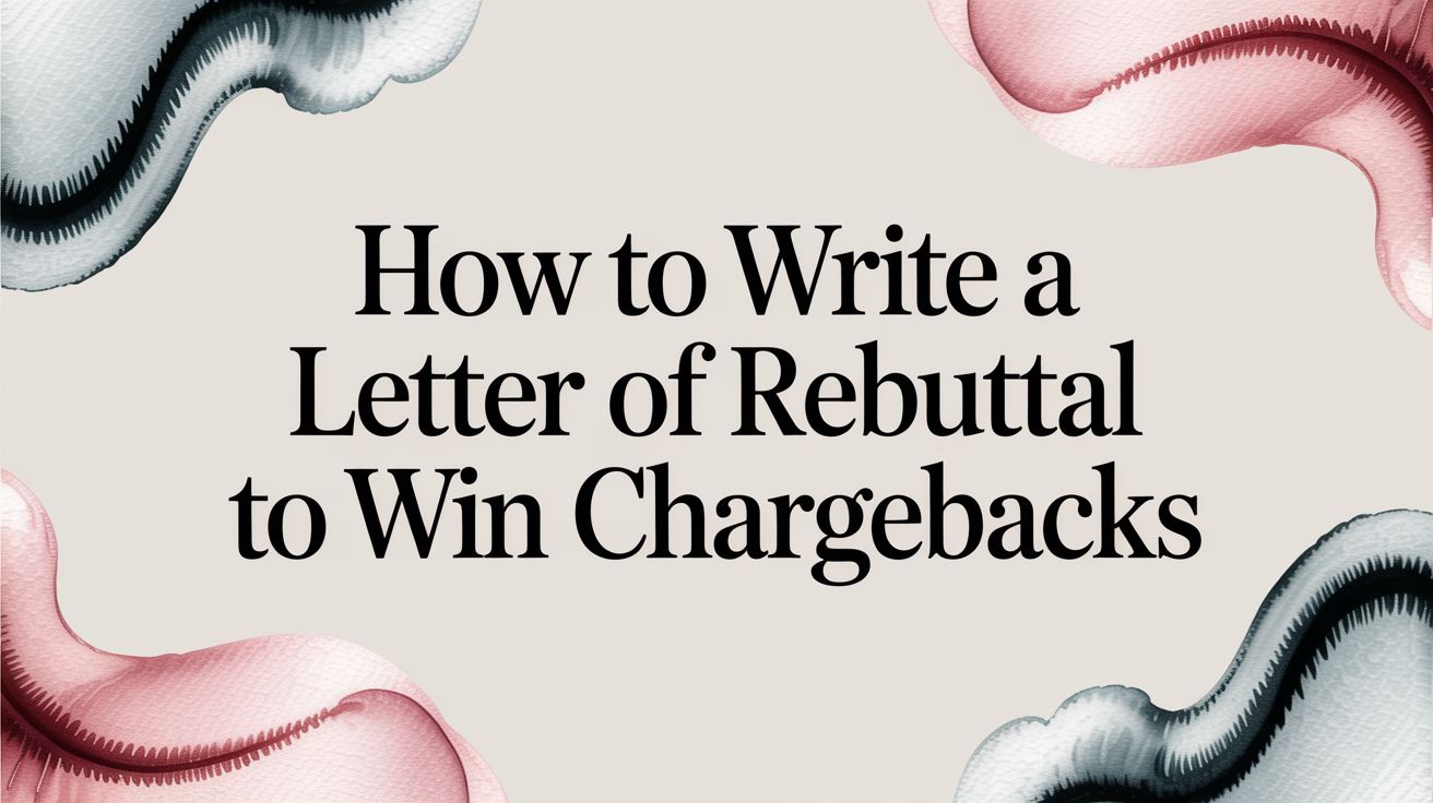 How to Write a Letter of Rebuttal to Win Chargebacks
