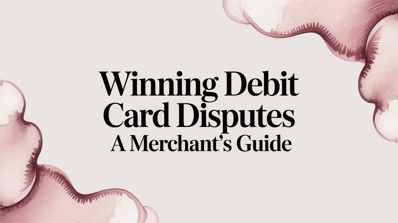 Winning Debit Card Disputes A Merchant's Guide