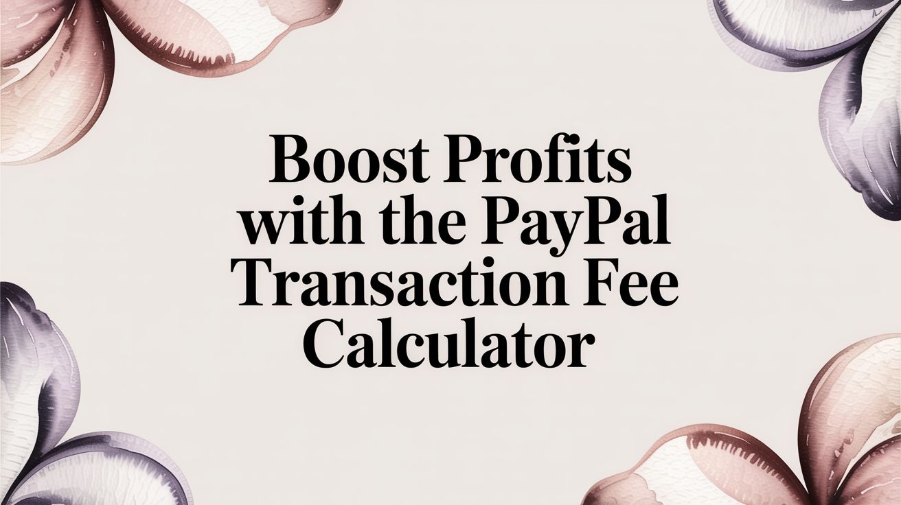 Boost Profits with the paypal transaction fee calculator