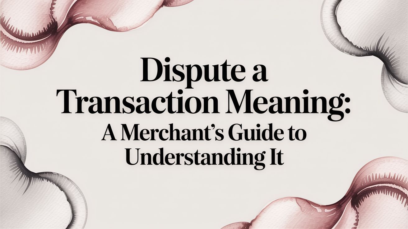 Dispute a Transaction Meaning: A Merchant's Guide to Understanding It