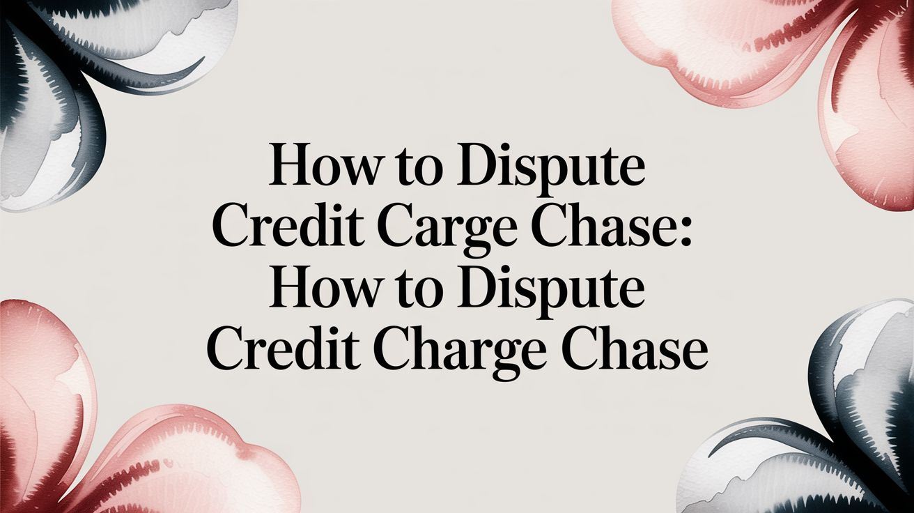 How to Dispute a Chase Credit Card Charge: A Step-by-Step Guide