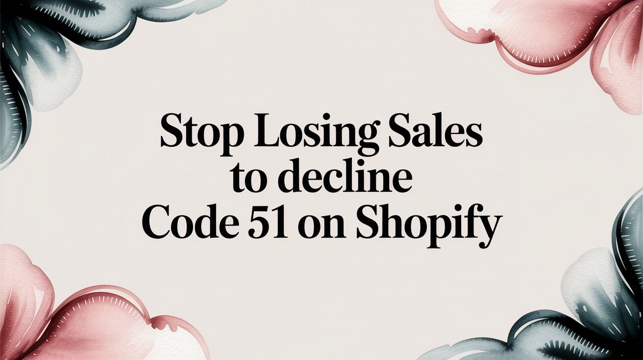Stop Losing Sales to Decline Code 51 on Shopify