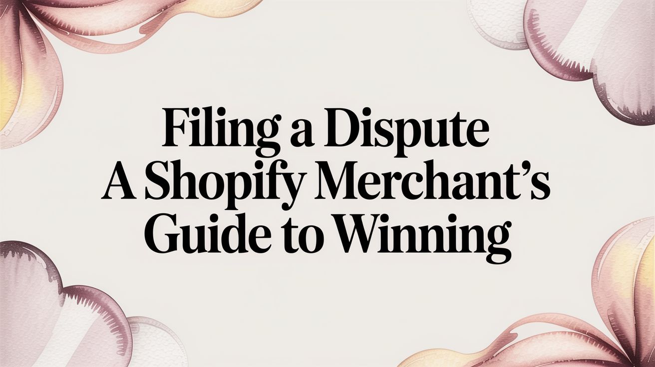 Filing a Dispute: A Shopify Merchant's Guide to Winning