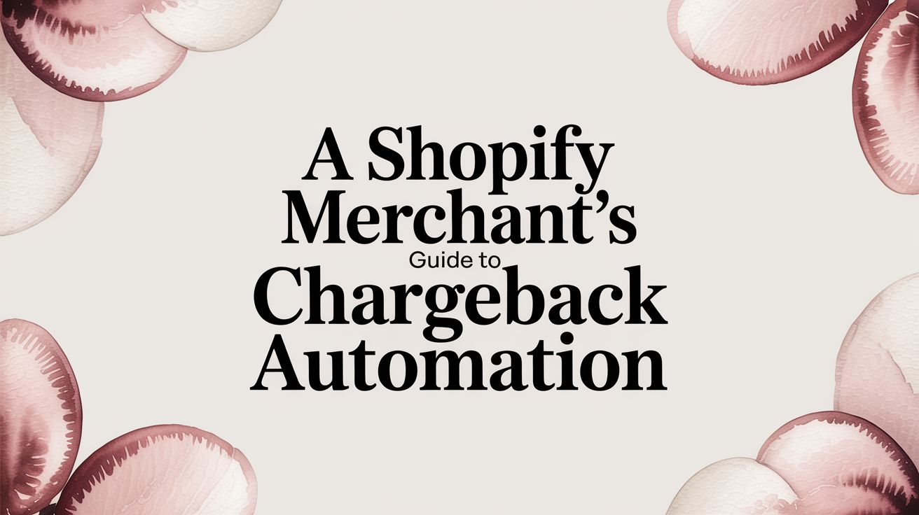 A Shopify Merchant's Guide to Chargeback Automation