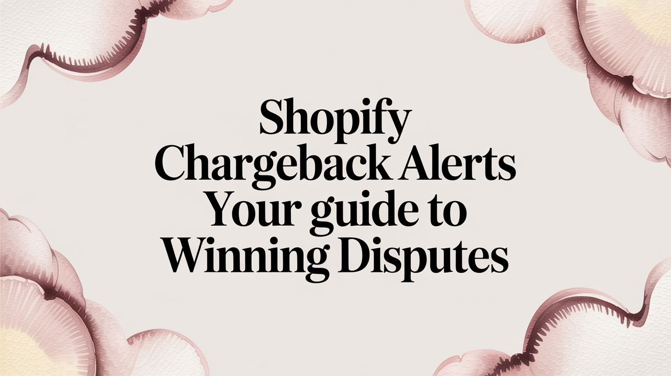 Shopify Chargeback Alerts: Your Guide to Winning Back Lost Revenue