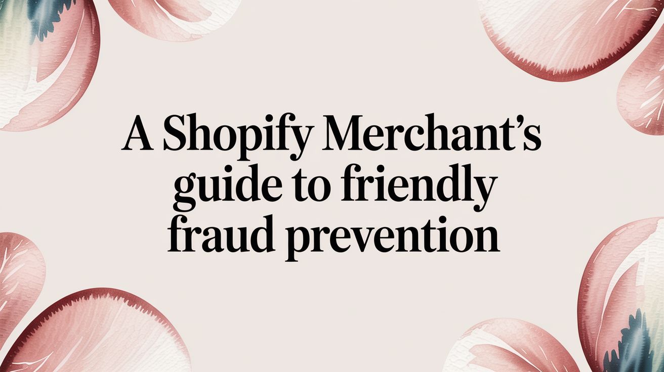 A Shopify Merchant’s Guide to Friendly Fraud Prevention