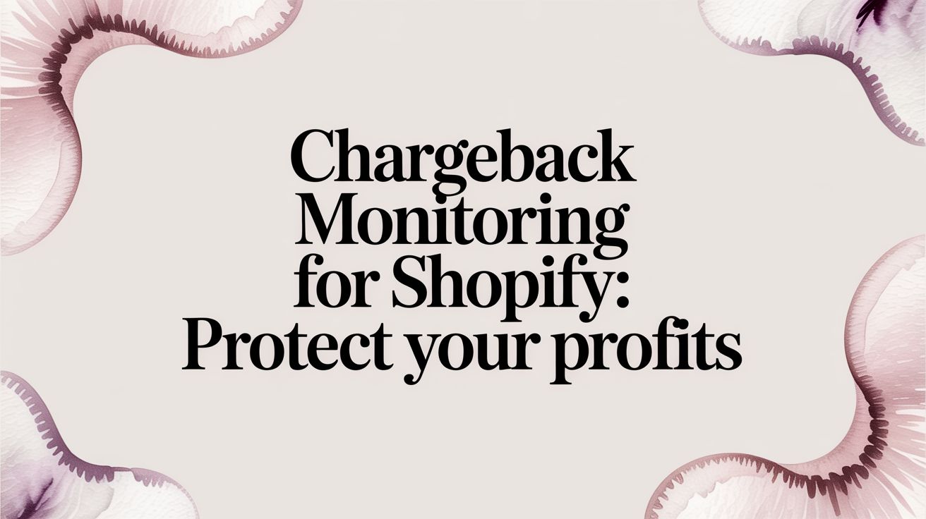 A Shopify Merchant's Guide to Chargeback Monitoring in 2026