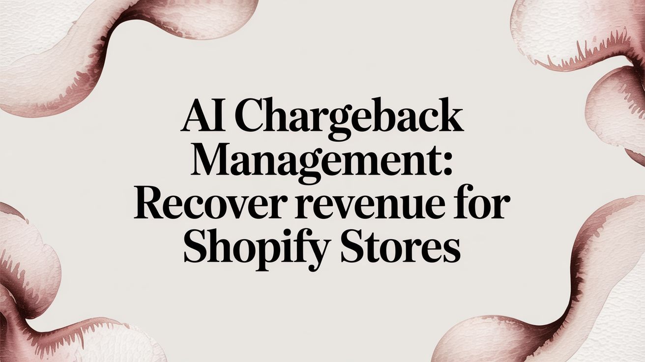 AI Chargeback Management: The Shopify Merchant's Guide to Winning Disputes