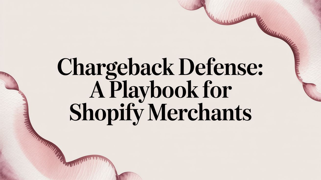 Chargeback Defense: A Playbook for Shopify Merchants
