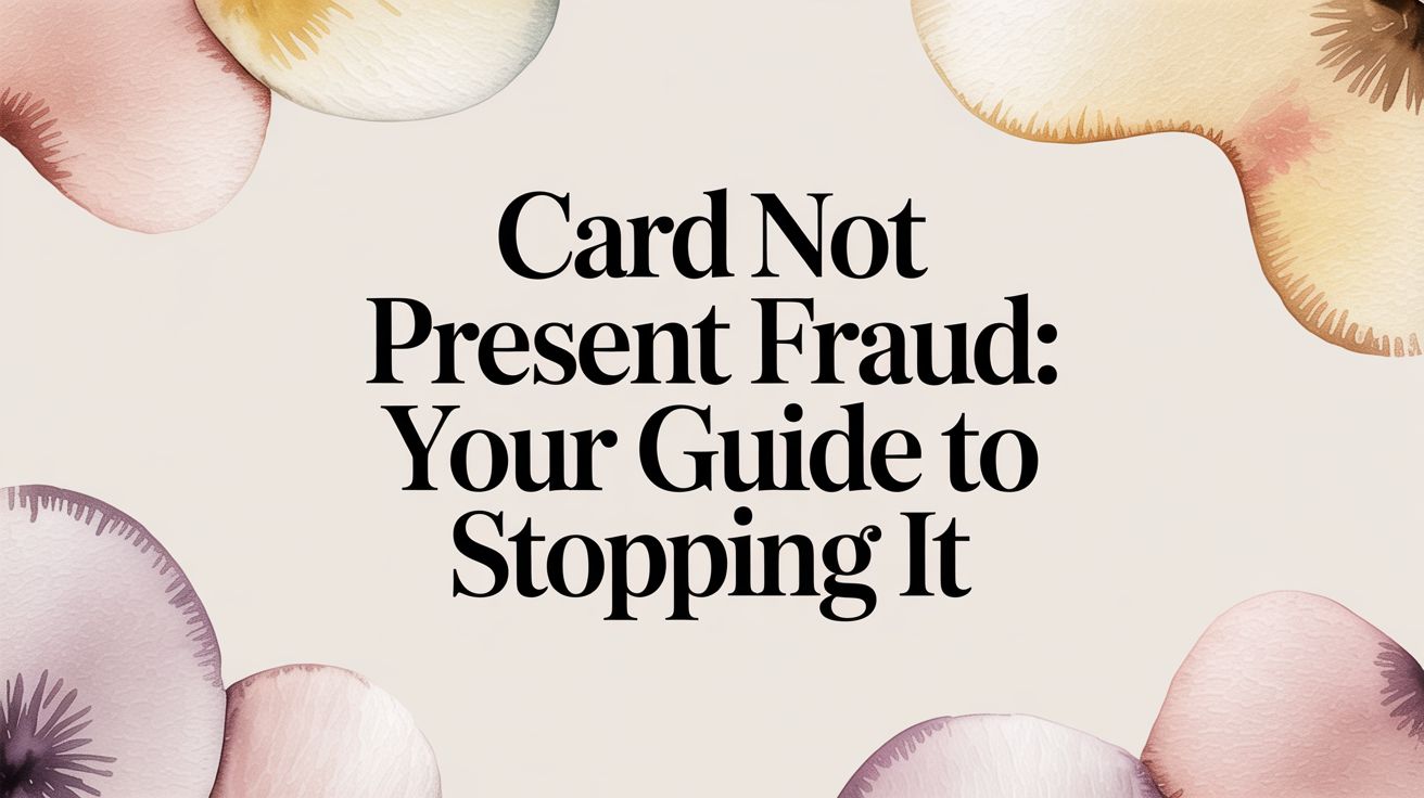 Card Not Present Fraud: Your Guide to Stopping It