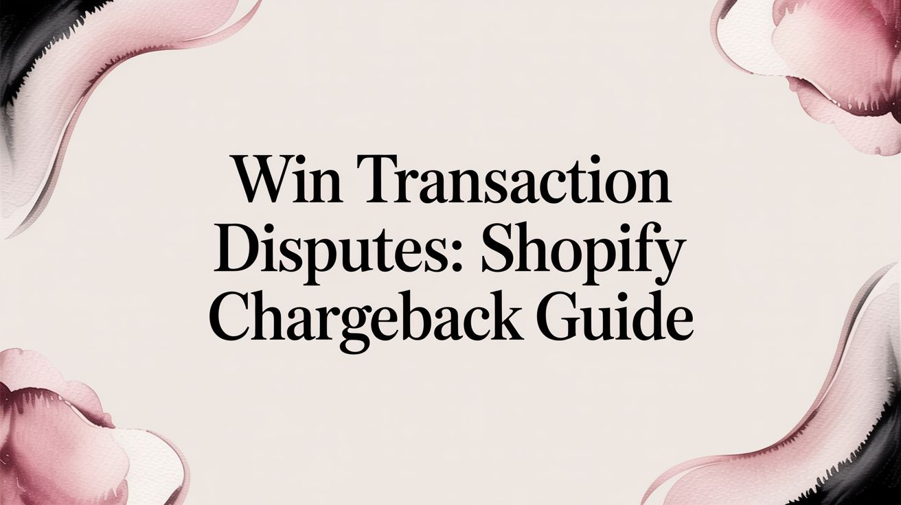Win Transaction Disputes: Shopify Chargeback Guide