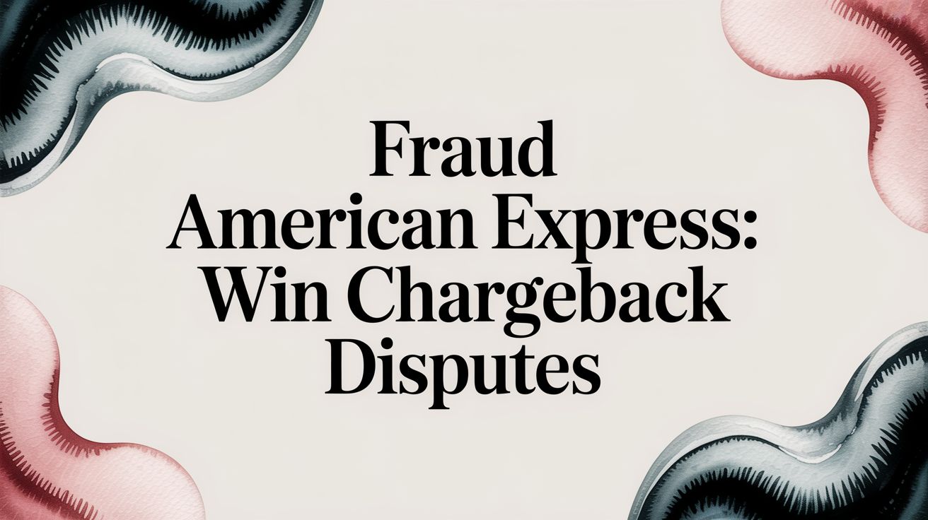 Fraud American Express: Win Chargeback Disputes