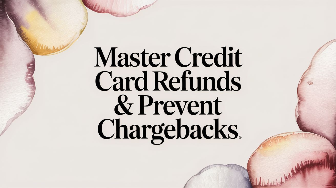 Master Credit Card Refunds & Prevent Chargebacks