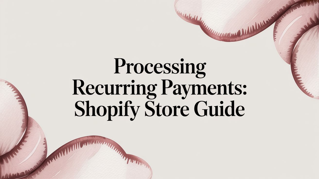 Processing Recurring Payments: Shopify Store Guide