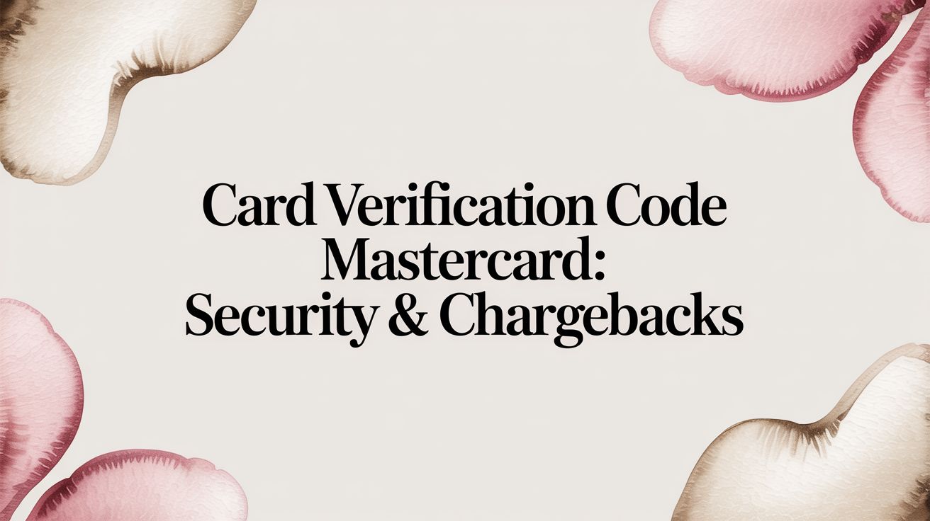 Card Verification Code Mastercard: Security & Chargebacks
