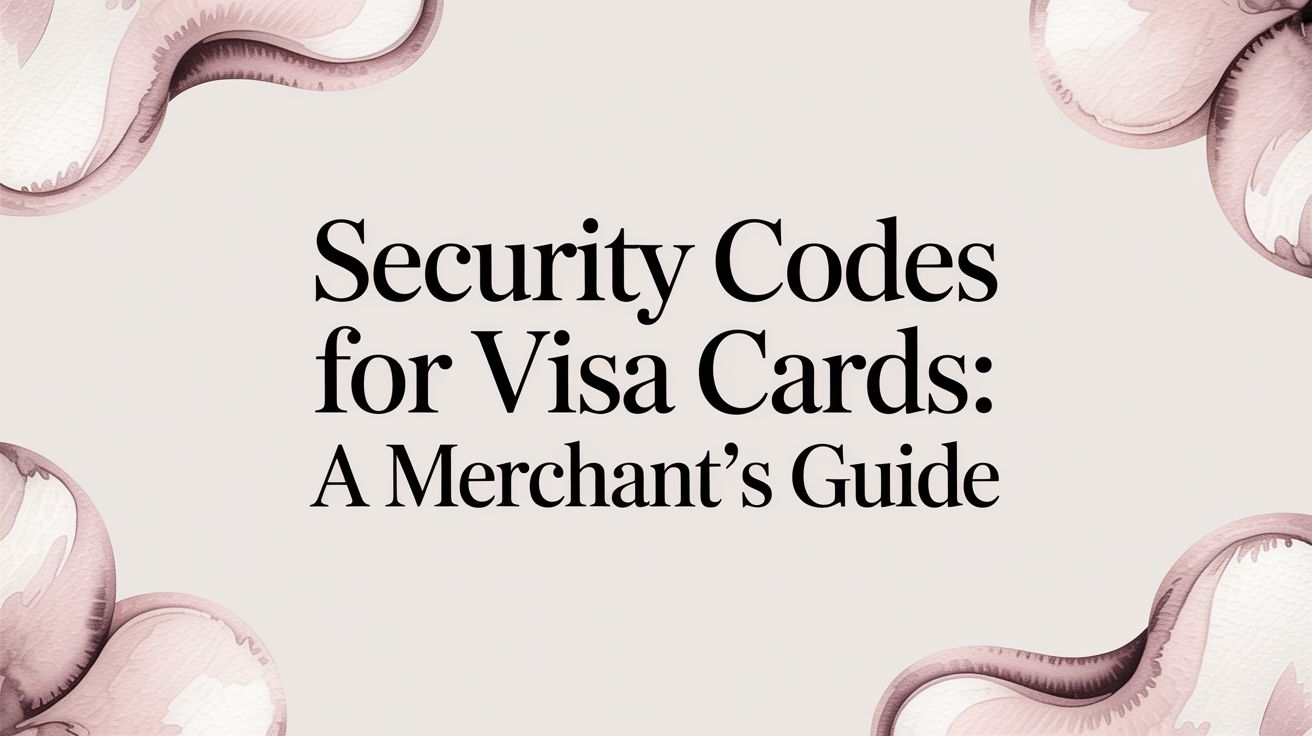Security Codes for Visa Cards: A Merchant's Guide