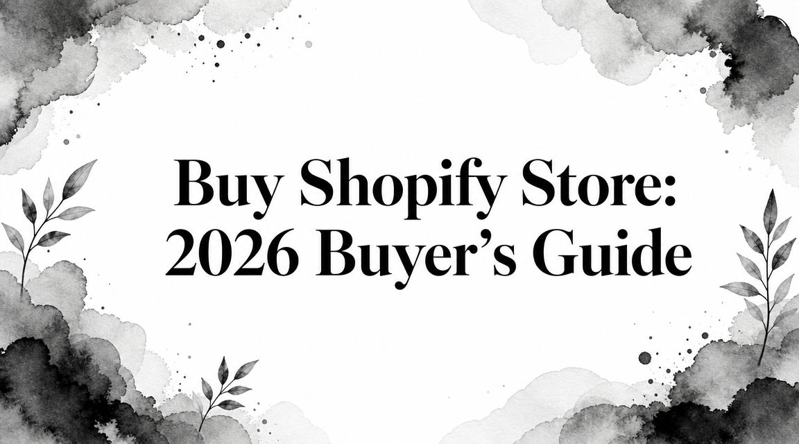 Buy Shopify Store: 2026 Buyer's Guide