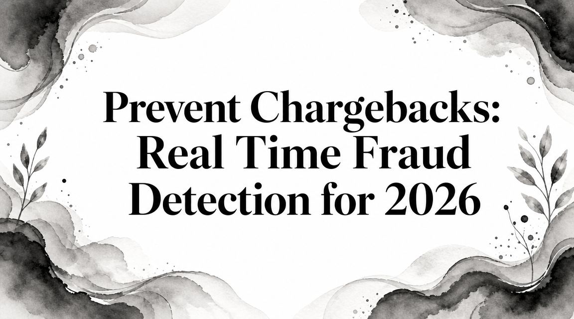 Prevent Chargebacks: Real Time Fraud Detection for 2026