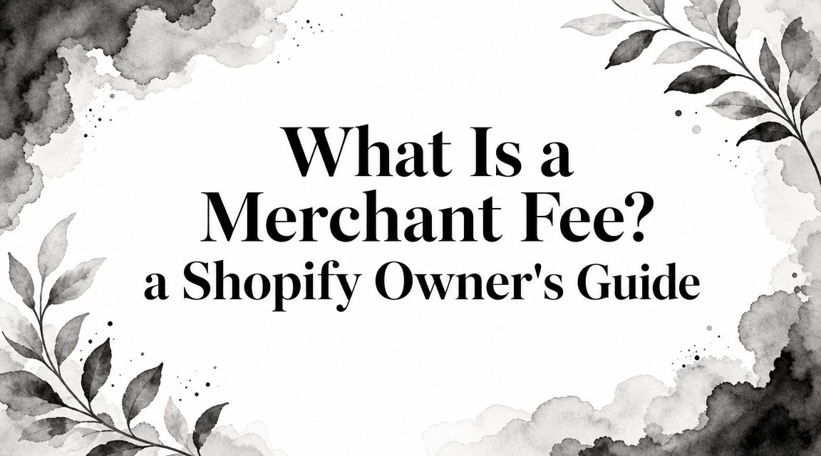 What Is a Merchant Fee? a Shopify Owner's Guide