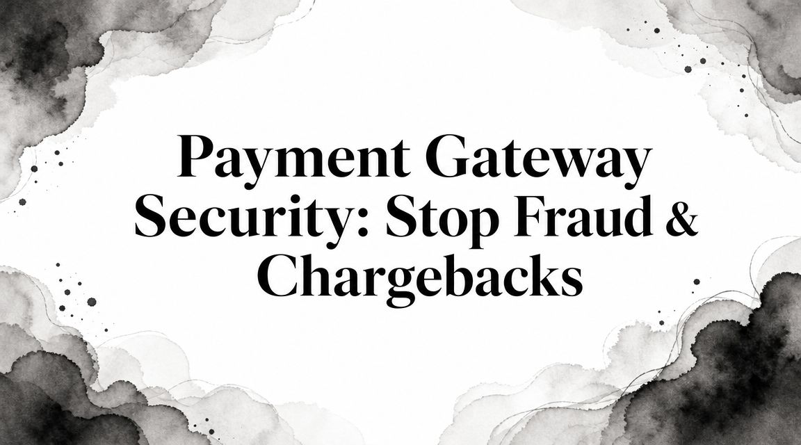 Payment Gateway Security: Stop Fraud & Chargebacks