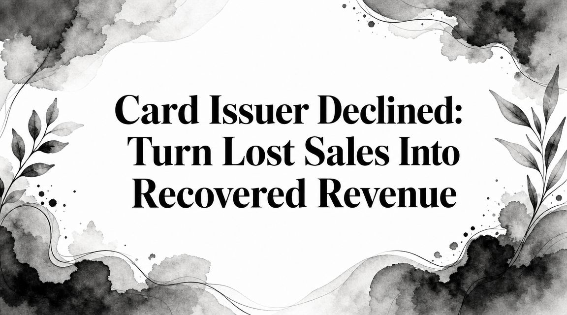 Card Issuer Declined: Turn Lost Sales Into Recovered Revenue