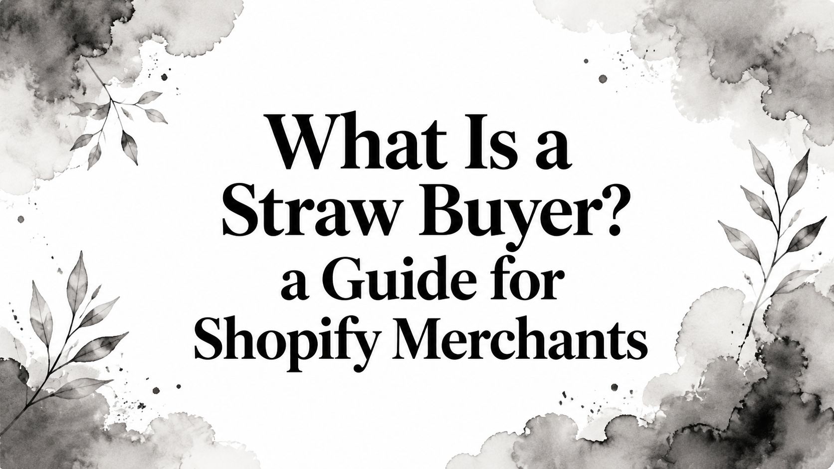 What Is a Straw Buyer? a Guide for Shopify Merchants