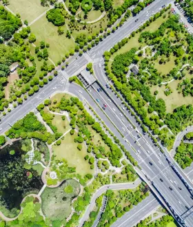 Parko aplinkotvarkos projektas iš viršaus