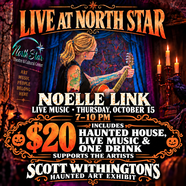 Noelle Link & Haunted House graphic poster