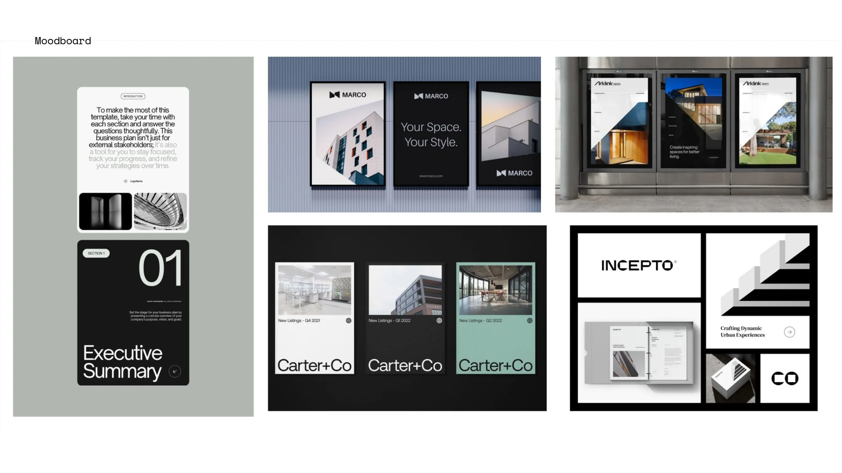 Moodboard for FlyRender Project from Visuarex Studio