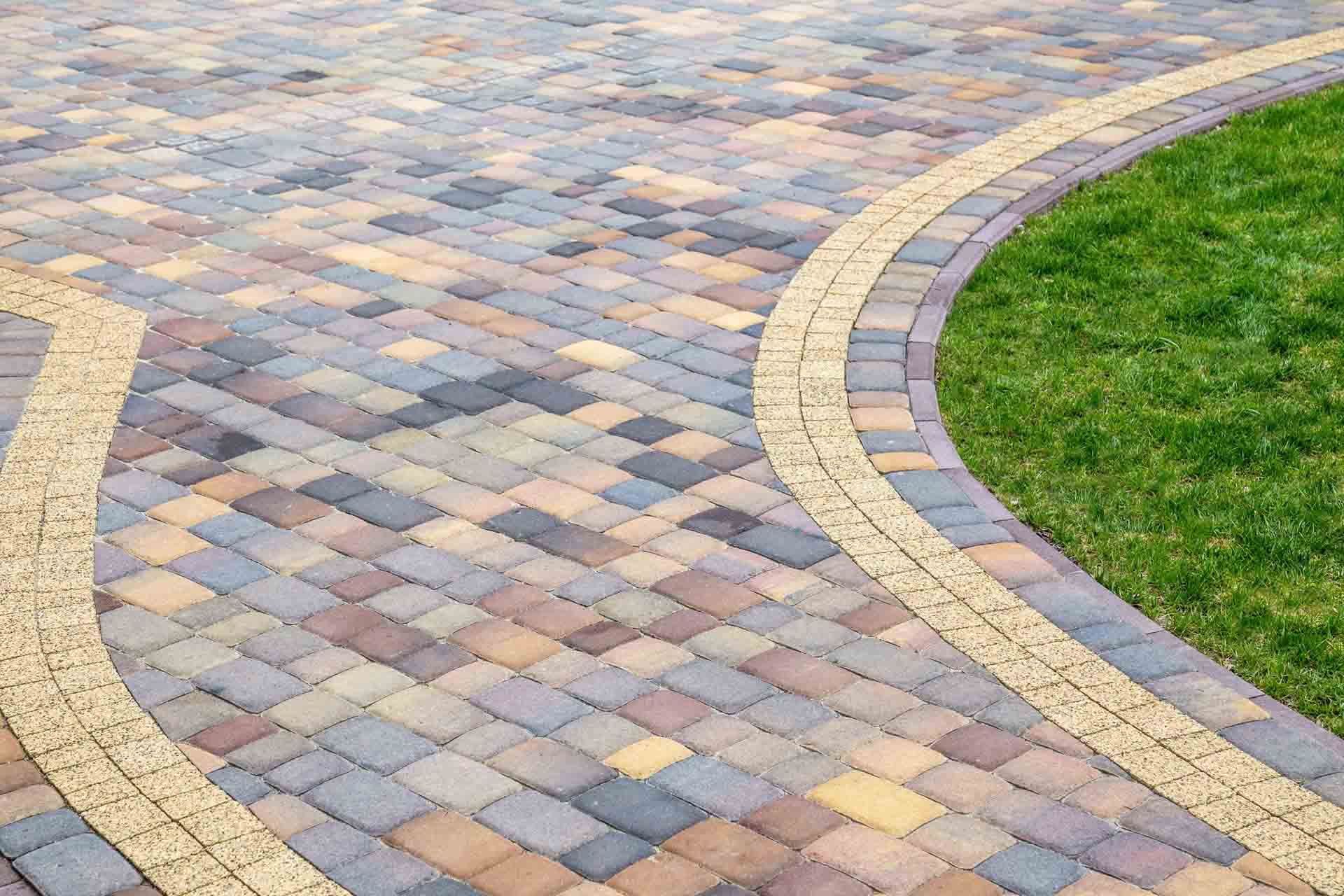 A finished driveway