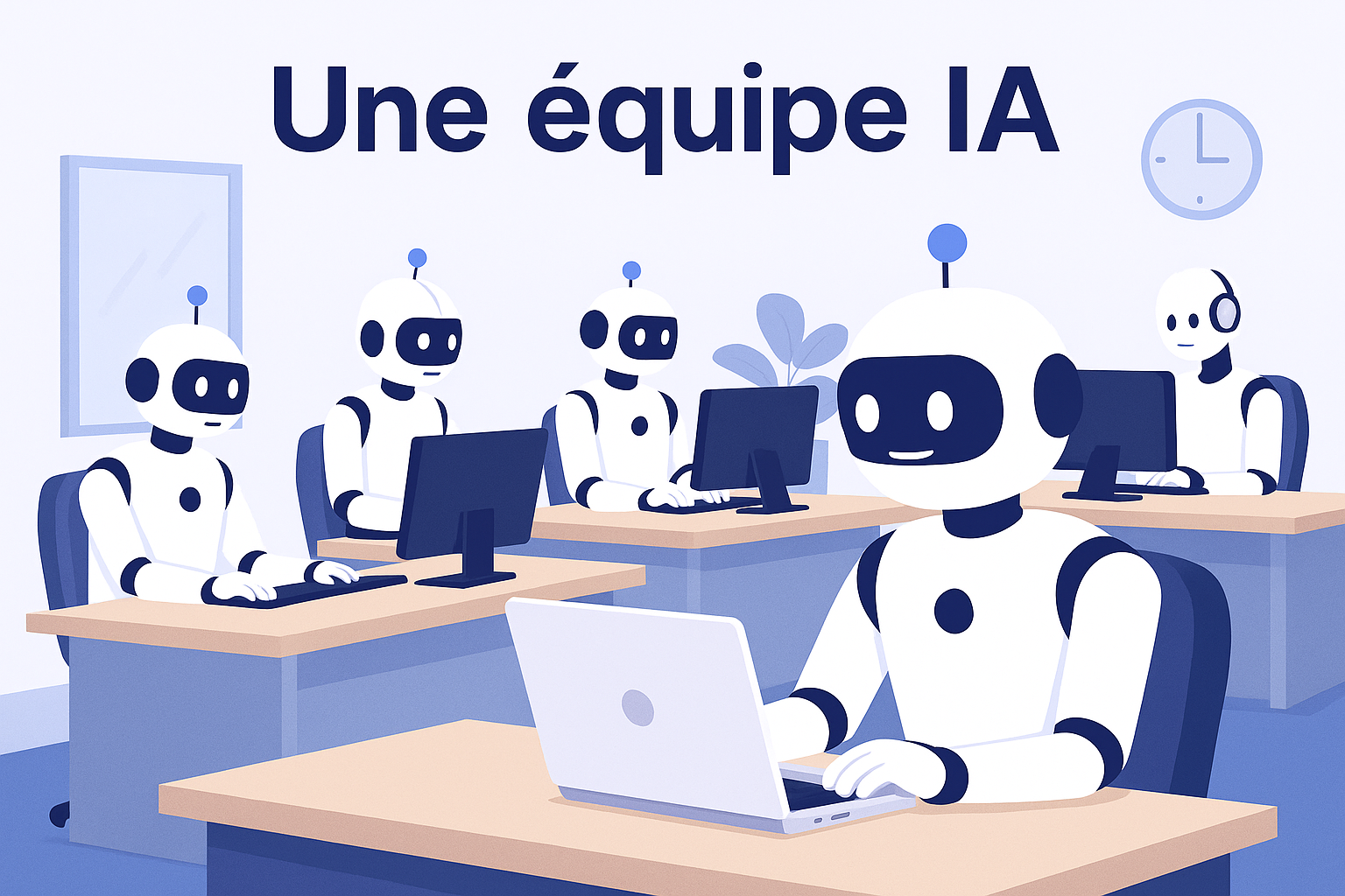 Des agent ia qui travaillent dans un bureau 