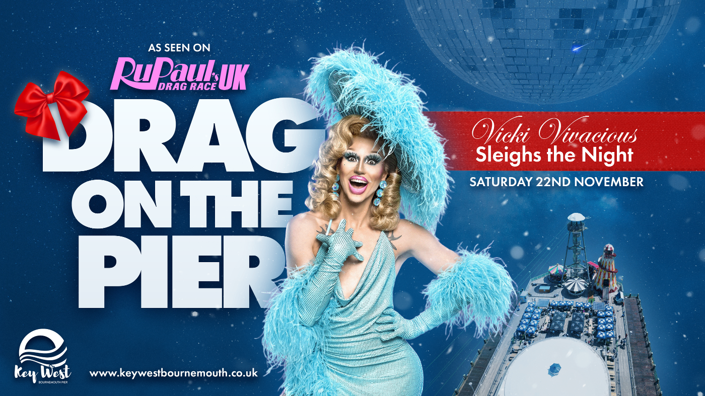 Drag On The Pier: Vicki Vivacious Sleighs the Night On Bournemouth Pier