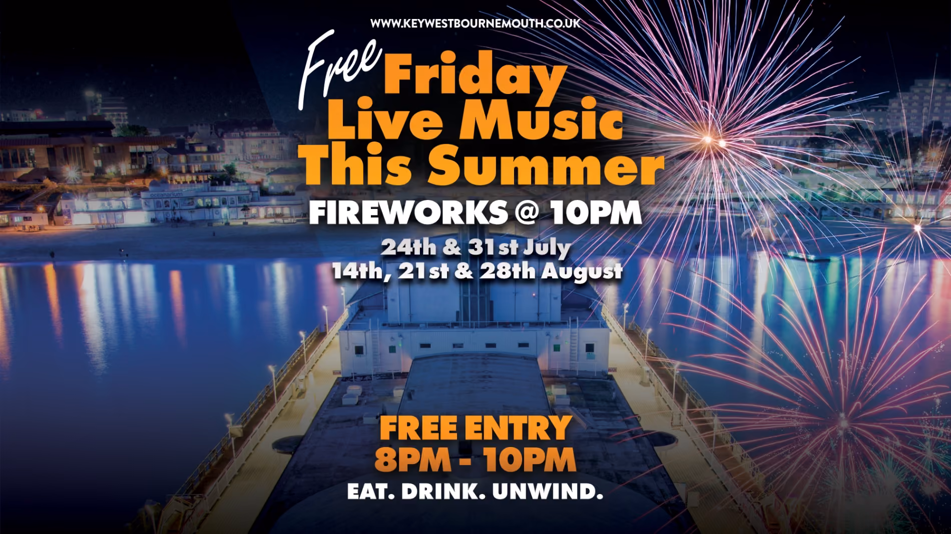 Friday Night Fireworks & Free Live Music at Key West