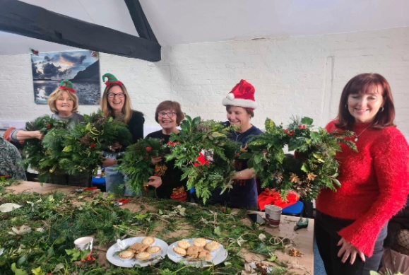 Festive wreath making in Brownsea Castle