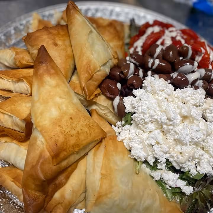A beautifully arranged catering platter.