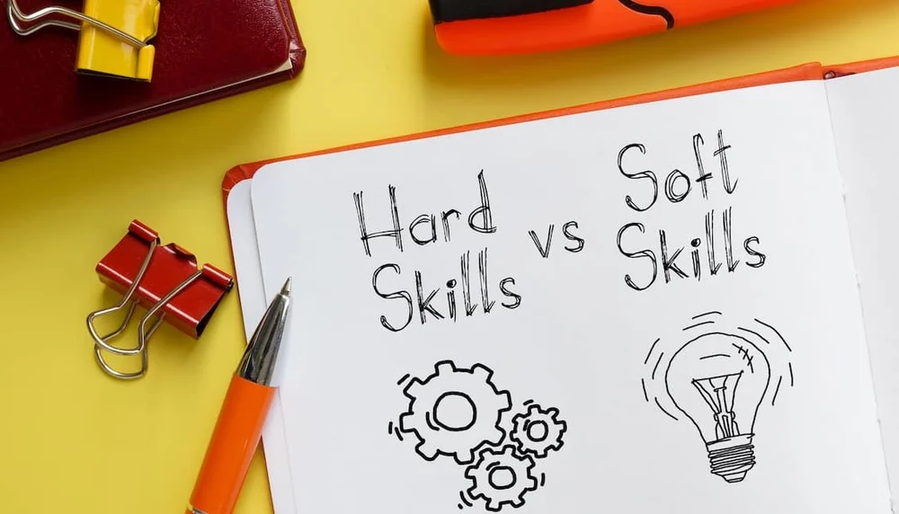 Illustration comparing soft skills and hard skills