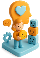 Icon representing Emotional Skills, including self-confidence and stress management