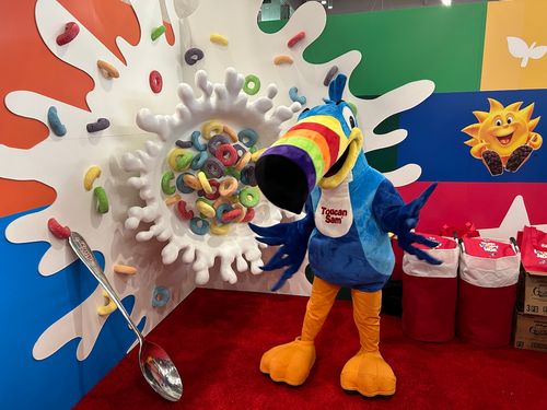 Tucan Sam at a Kellog's activation event.