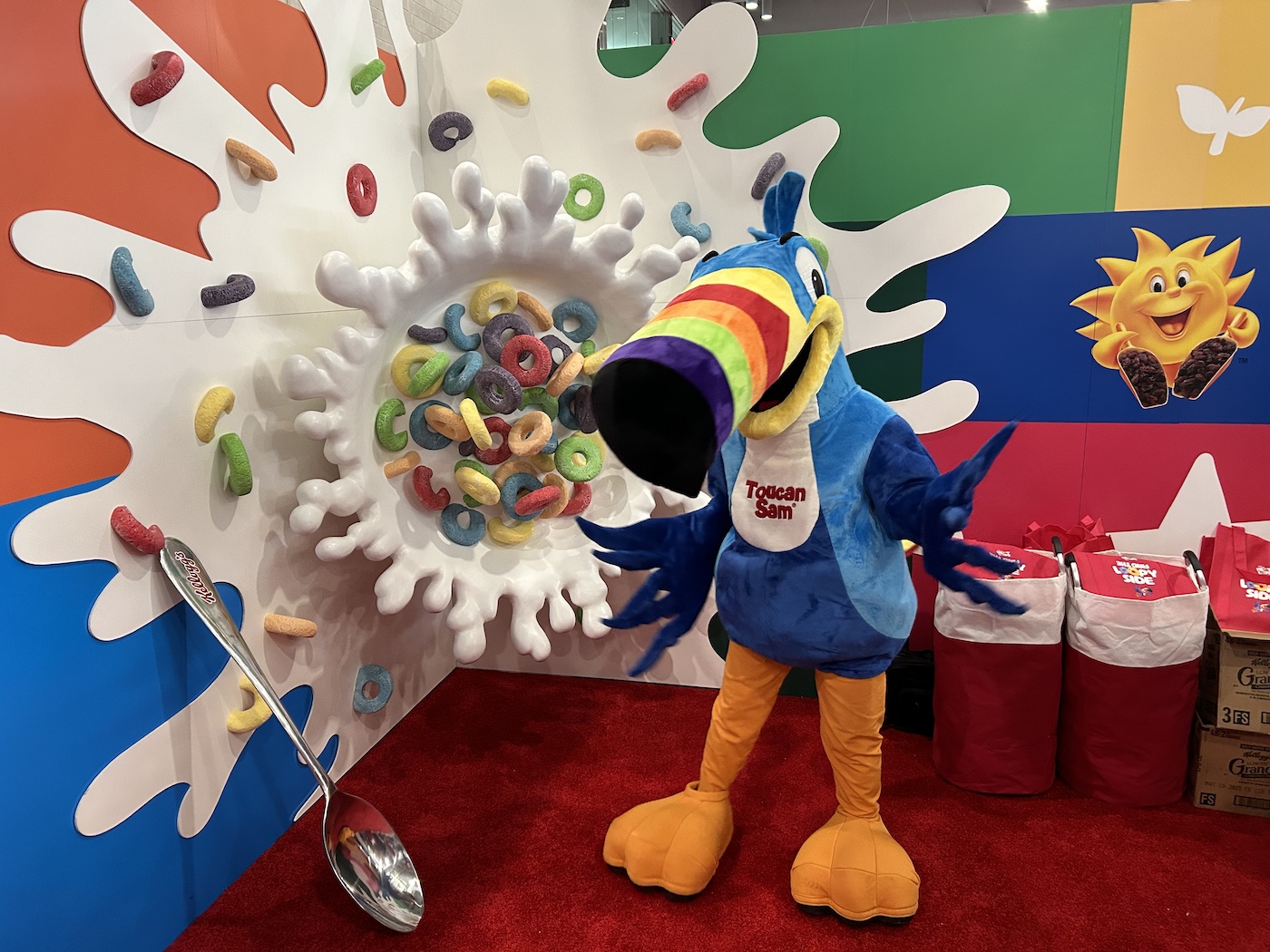 Tucan Sam at a Kellog's activation event.