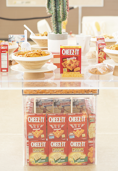 A photo of a Cheez-It table.
