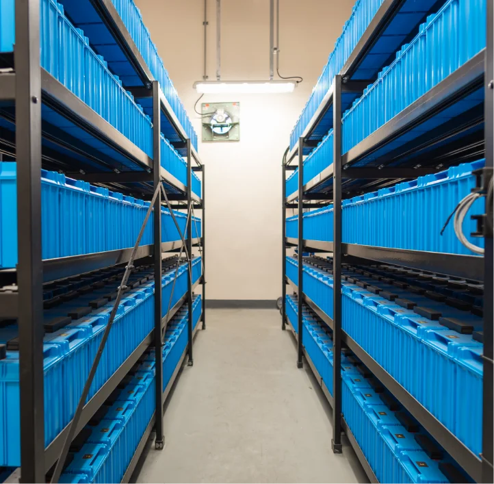 Commercial energy storage system used to store solar power and reduce peak energy demand in Indiana