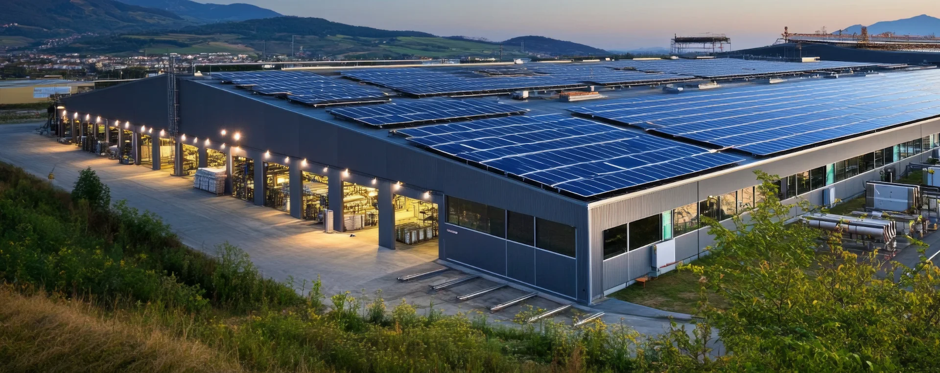 Exterior of a commercial storage building in Indiana, ideal for rooftop solar panel installation