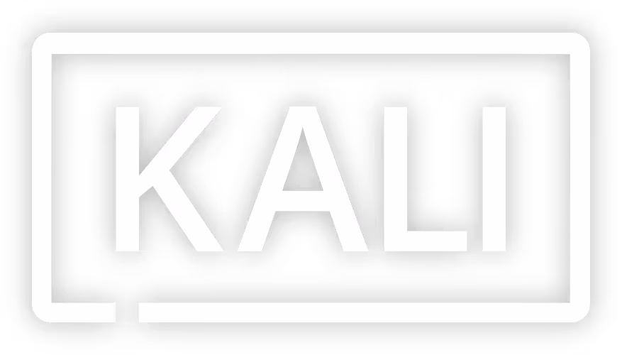 Logo de Kali Linux en blanco y negro