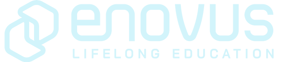 Logo de Enovus en celeste casi blanco